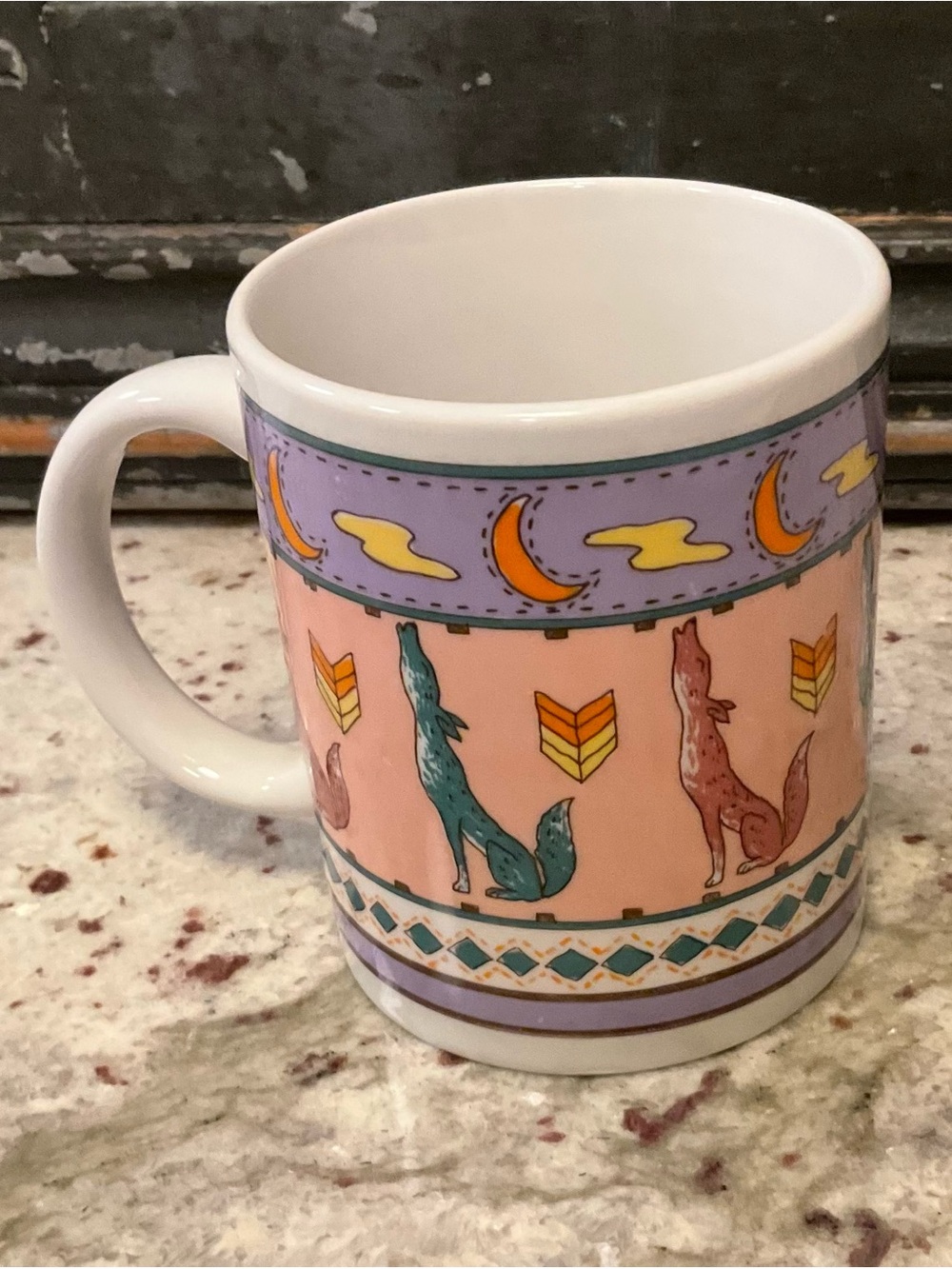 Studio Nova wolf howling at the sky coffee mug